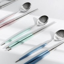 [1+1] 모던 파스텔 수저 세트, 그레이2p