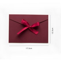 하도메봉투 a4용지파일케이스 50 개/몫 빈티지 그램 빈 크래프트 종이 DIY 다기능 봉투 리본 엽서 상자 패, 04 wine red S