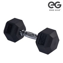 에르고기어 고무 육각아령, 10kg, 1개