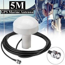 선박 GPS 활성 해양 탐색 안테나 타이밍 1575 +/-5 MHz 5 BNC 플러그, 01 white   black
