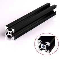 1pc 검정색 2020 v-슬롯 유럽 표준 알루마이트 알루미늄 프로파일 압출 cnc 3d 프린터 용 선형 레일, 750mm