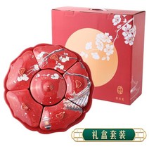 돌림판 케이크 아이싱 기계 판 도구 스타일 제국 궁전 눈 붉은 과일 접시 중국 설날 회전 말린 과일 트레이 웨딩 캔디 상자 크리 에이 티브 너트 보관, 선물 상자