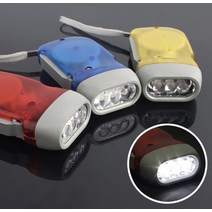 LED 자가발전 후레쉬 라이트 램프 렌턴 손전등, 단품