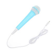 무선마이크 유선 마이크 3.5mm 플매트 카펫 러그 낮은 왜곡 휴대용 음악 장난감 노래 가라오케 가족 파티, [02] 파란