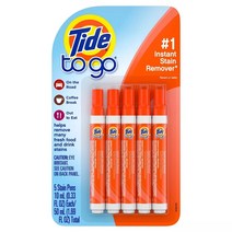 [미국직배송]타이드 휴대용 얼룩 제거 펜 (1개 3개 옵션) Tide To Go Stain Remover Pen, 5개세트