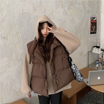 22FW 패딩조끼 가을 겨울 캐주얼 스웨터 조끼 오버핏 발열조끼 경량 패딩베스트
