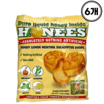 허니스 허니 레몬 멘솔 유칼립투스 사탕, 6개, 100g