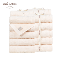 캘리코튼 산타바버라 먼지 없는 수피마 타올 호텔 수건 20장 세트, 40*90, 수이트 그레이, 기프트백 3개