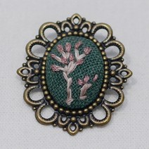 [반제품] 엔틱브로치7 - 프랑스자수 / 자수용품, 1개