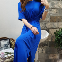 상상그이상 여성용 블루밍 데일리 무지 투웨이 반팔 롱 원피스 부드러운 스판 원피스