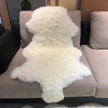 페이크퍼원단 극세사 천 수입 전체 양 모피 쿠션 순수 양모 담요 침대 옆 패브릭 트림 여성용 벨트 인조 흰색 공예 진짜 가방198136, 사이즈 70cm 140cm