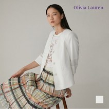 올리비아로렌 단추 포인트 노카라자켓 VOCFUXM5231