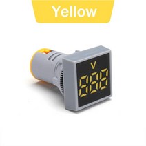 전기 배선 테스터기 테스타기 1개 22mm 전압계 LED 기 표시 등 AC 12500V 사각형 패널 테스터 빨간색 파란, 03 Yellow