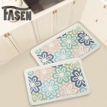 FASEN 주방매트 패밀리 융모 클래식 호텔 발매트 스포츠 매트 러그 규조토발매트 욕실발매트 화장실매트 수건 답례품 코일매트 코일매트 소프트 주방 발매트 사계절 발매트, 매트13(2P)