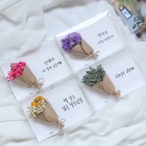 드라이플라워 카드 모음전(+문구)/가로형 엽서/생일 감사 기념일편지 메시지, 문구추가 20자이내, 05. 안개꽃(노랑)