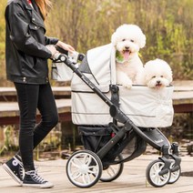 강아지 겨울산책 따뜻한 유모차 이동장 실버 강쥐 관절관리 트레일러 수술후 자견 웨건