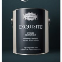 웜 화이트 고강도 오염 및 스크레치 방지 수성 무광페인트 던에드워드페인트 익스퀴짓 약 1리터