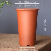 원형 난화분 난초 동양 난 긴 화분 기본, 주황색