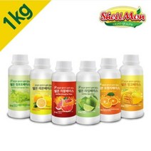 쉘몬 과일 농축액 베이스 1kg 모음전/시럽/원액/에이드 자몽 음료 카페용품, 쉘몬 과일 농축액 베이스 한라봉 1kg