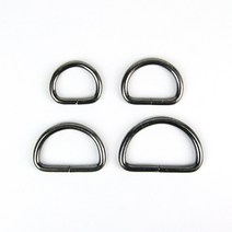 JStrading D링 디링 연결고리 흑니켈, 2개, 15mm