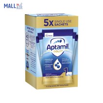 호주 명품 분유 압타밀 Aptamil Gold+ 골드 플러스 1단계 스틱형 파우치 휴대용 21.9g X 5개입 사셰