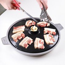 무쇠 솥뚜껑삼겹살 맥반석 고기불판모음 업소용 솥뚜껑 구이팬 대 중 소, 맥반석 로스판 대(290x290)