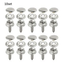요트 보트 부품 10 트 스테인레스 스틸 태핑 스냅 패스너 키트 텐트 해양 요트 보트 캔버스 커버 도구 소켓, # 은