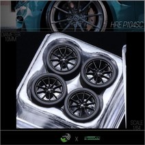 SpeedCG 1/64 HRE P104SC 럭셔리 ABS 휠 고무 타이어 직경 10mm 모델 자동차 개조 부품 Tomica MiniGT, 04 003D