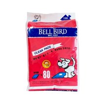 밸버드 크린패드 레몬향 80매/애견용 배변패드, 1팩