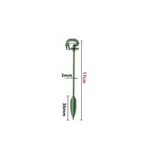 식물지지대 고정 클립 서포트링 화초케이블 클립 10pcs 나비 난초 즙이 많은 꽃 스탠드 홀더 화분 지원 막대 정원 용품 식물 줄기 등반 고정 서포터, 17cm