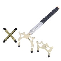 브리지 헤드가있는 휴대용 당구 큐 브리지 스틱 큐 스틱 초보자를위한 확장 가능한 당구 큐 레스트 성인, 스테인레스 스틸 실리콘, 하이 로우 크로스 헤드