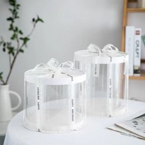 원형케이크박스 4/6/8/10인치 투명 생일케이크 키높이 4/6/8 베이커리 포장박스 주문제작, 05 6인치원형겹겹21*24
