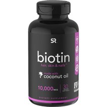스포츠리서치 비오틴 10000mcg 베지 소프트젤 비건 글루텐 프리, 30개입, 1개