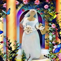 KATE SPADE BRIDAL 고리버들 꽃 냄비 크로스바디 클러치 시그니처 손목지갑