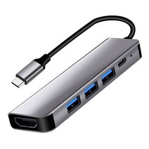 4/5/6/7 포트 허브 USB c-hdmi 호환 Rj45 100M 어댑터 OTG 썬더볼트 3 도크 PD TF SD 포함 맥북 프로/에어, 02 5 in 1, 02 5 in 1