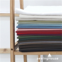 [대폭/린넨코튼]린넨 무지원단 26종, 19.연카키