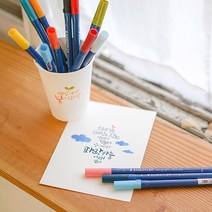 스테들러 캘리그라피 펜 3000 DUO 듀오 수성펜 붓펜, 라이트카민 (21)