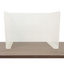 문화 책상 가림판 데스크가림판 L, 투명