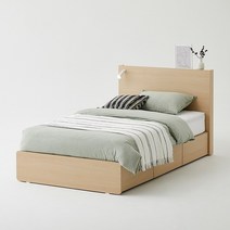 [1월 포토상품평 이벤트] 한샘 아임빅 수납침대 SS 조명헤드형 (컬러 6종/택1 매트별도), A형: (헤드)화이트/(하부)화이트(A)