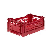 아이카사 폴딩박스 S raspberry 라즈베리 수납박스 수납바구니 수납함 정리함, 1개