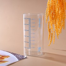 썸띵 긴 비이커 모양 눈금 온스 표기 유리 클라스 컵 머그컵 티 꽃차 커피 에이드 350ml 색상선택, 1개, 블루 350ml