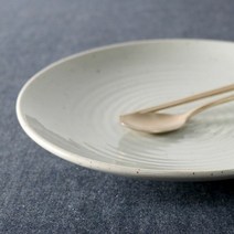 한식 도자기 그릇 고백자 원접시 4호
