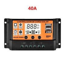 발전기 트랜지스터 테스터 lcr mppt 10a20a30a40a50a60a70a80a90a100a 자동 lcd 화면 태양열 충전 컨트롤러 듀얼 usb 태양 전지 패널 252, 40a