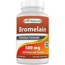 Best Naturals 베스트 네츄럴스 브로멜라인 500mg 120정, 120 캡슐(1팩)