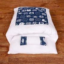 강아지쿨 세트 고양이 이불베게 이불 방석 매트 애견쿨 라지 특대 애견이불 담요 쿠션, 블루XL