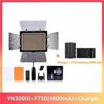 샤오미 미지아 무드등 YONGNUO YN300 III YN300lIl CRI95 카메라 사진 LED 비디오 배터리 및 충전기 포함, 없음, 2.Package 2