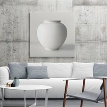 다복상징 순백 달항아리 백자 도자기 그림 액자 6호, 3번, 1개