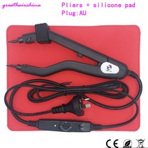 1pcs 2022 새로운 temperature220℃ 헤어 커넥터 퓨전 케라틴 본딩 열 철 헤어 확장 미니 가열 팁 조정 가능한 도구, 플라이어 패드 플러그 au