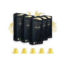 Grano Milano 커피 포드 바닐라 - 네스프레소 오리지널 브루어와 호환되는 커피 포드 50개 100% 아라비카 미디엄 로스트 - 강도 7 이탈리아 품질 one tou, 바닐라_10개(5개들이 팩)