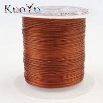 마카롱실 뜨개실 자이언트얀 망고실 뜨개질 털 앙고라 10m/롤 0.8mm 멀티 컬러 강한 신축성 탄성 구슬 와, 한개옵션1, 03 Brown